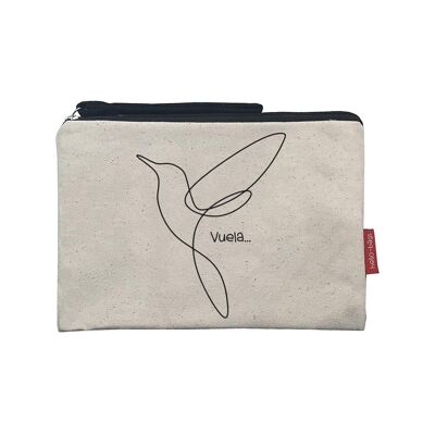 Toiletry Bag / Handbag, 100% Cotton, "Fly" model