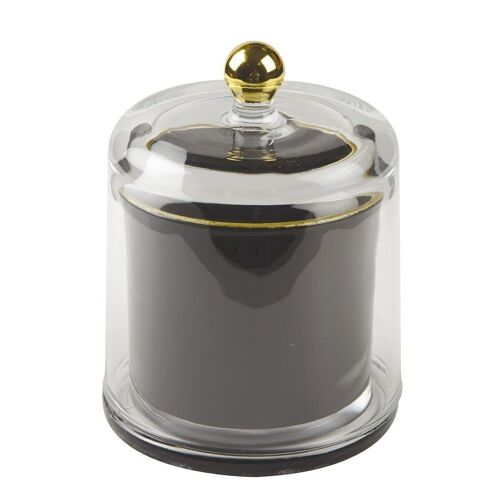 Bougie cloche noir & or parfum tonka