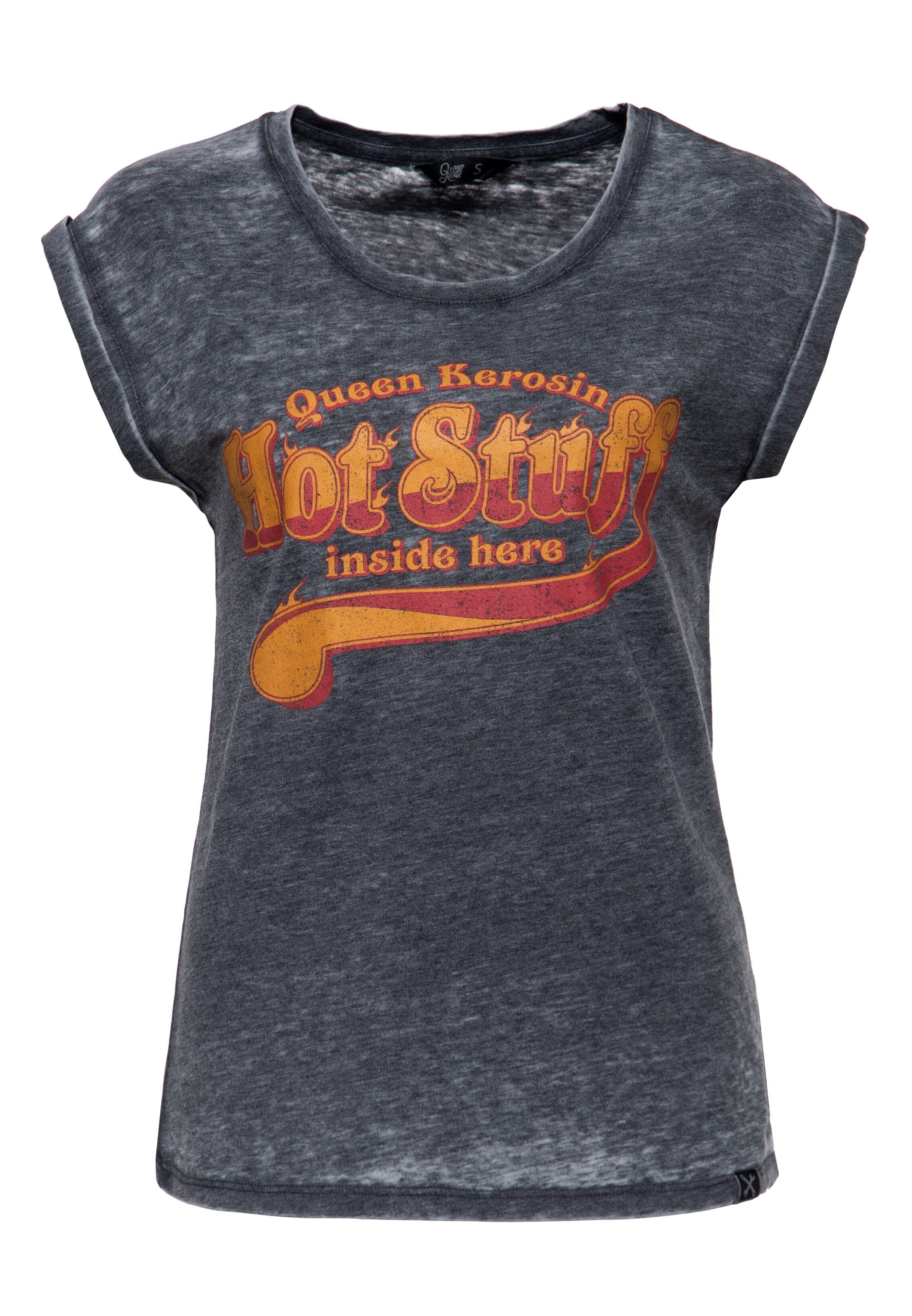 'Hot Stuff' T-shirt in grey