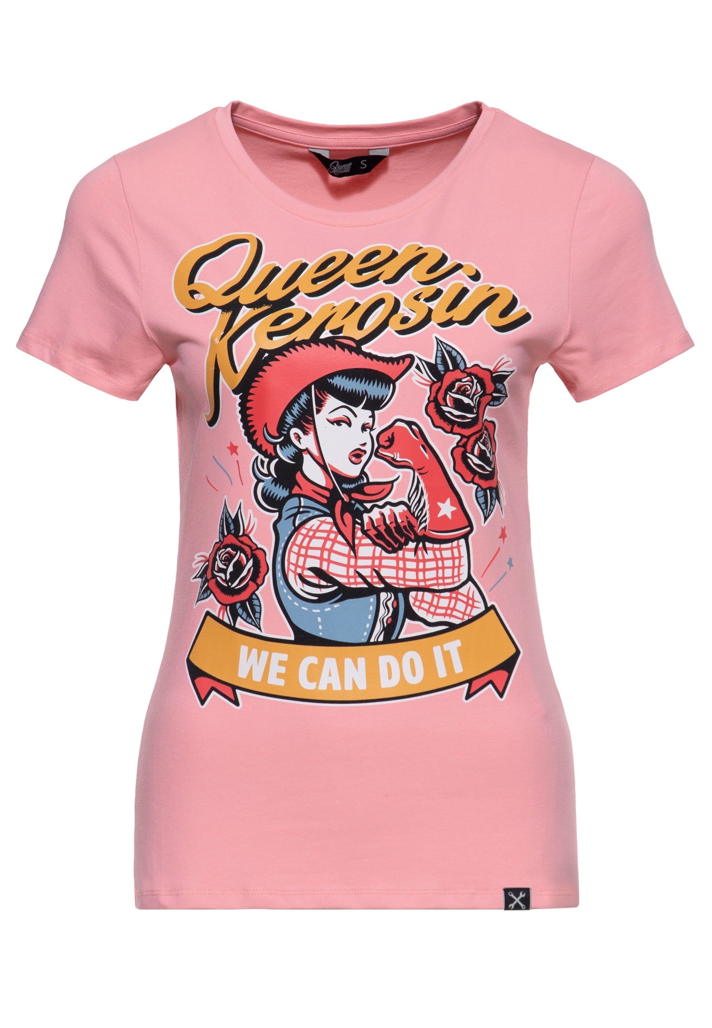 T-shirt 'We Can Do It' in pink
