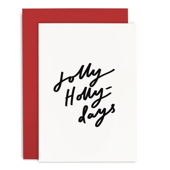 Carte de Noël Jolly Holly Days