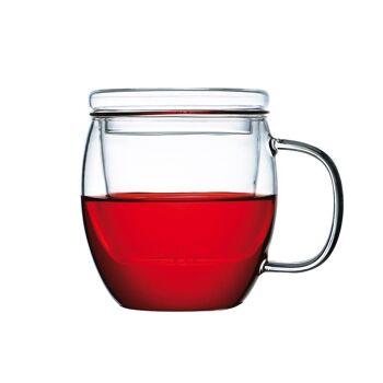 Mug 450ml avec couvercle et filtre en verre 1