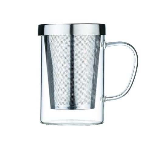 Mug 400ml avec couvercle et filtre en inox