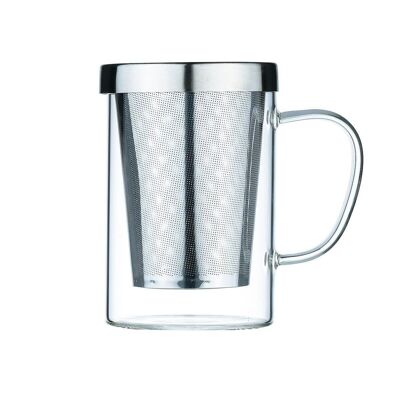 MUG 400ML CON COPERCHIO E FILTRO IN ACCIAIO INOX