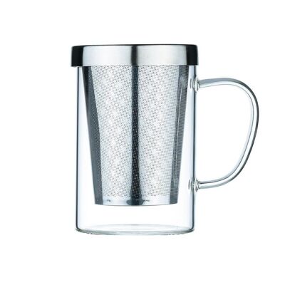 MUG 400ML WITH LID AND STAINLESS STEEL FILTER