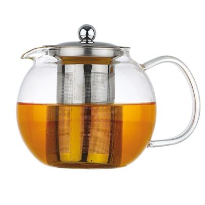 Ball teapot 1.3l stainless steel filter and lid