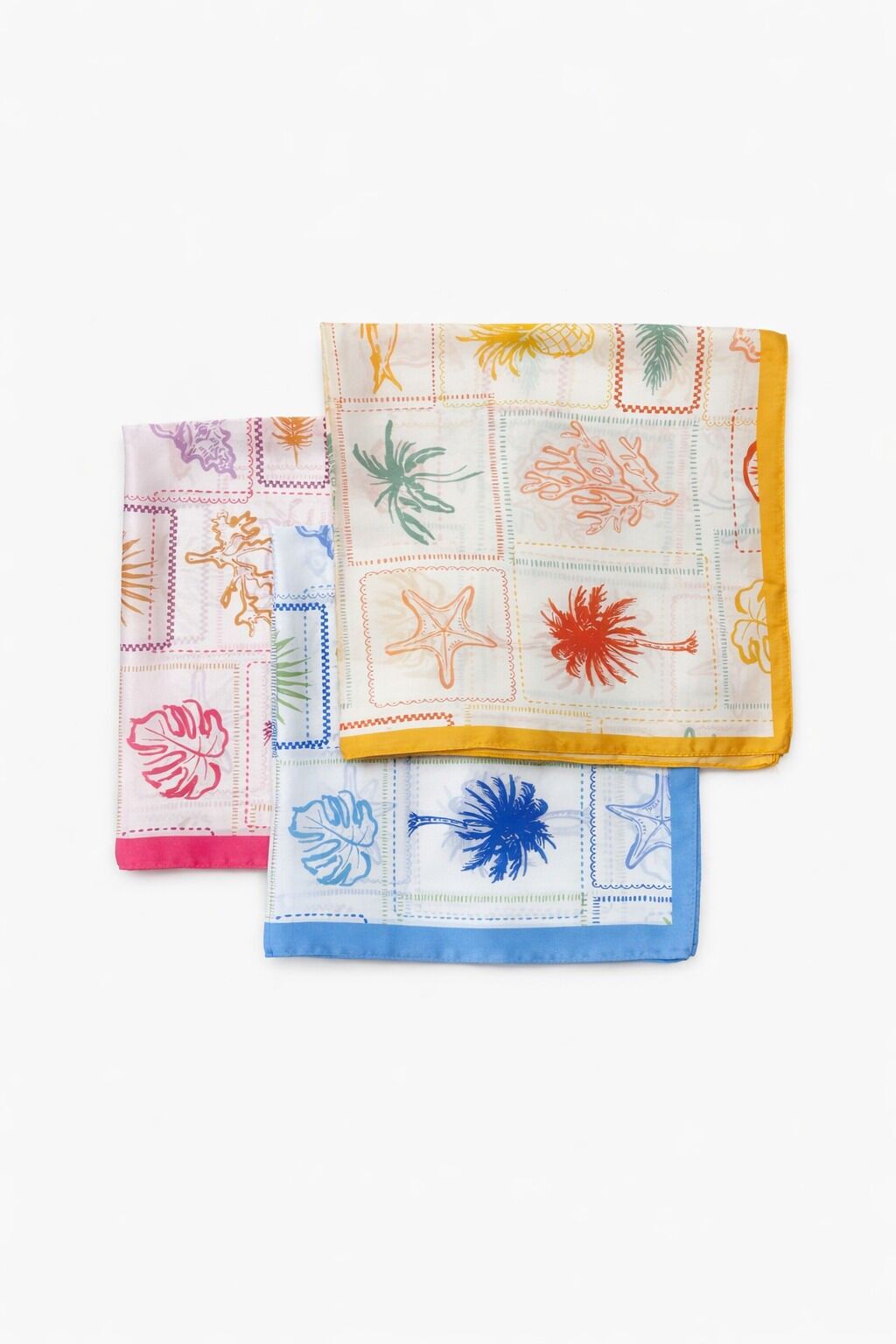 Patterned scarf 65 x 65 cm FL324DF