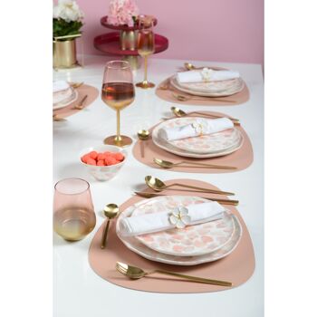 Assiette plate petale de rose 25cm 3