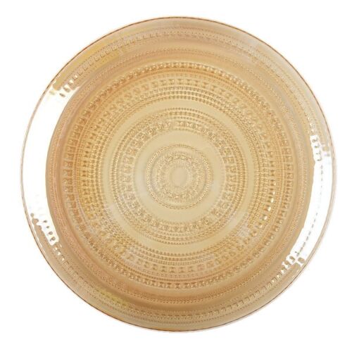 Assiette plate caesar ambre