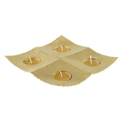 4 LICHT KERZENHALTER GOLD MAT