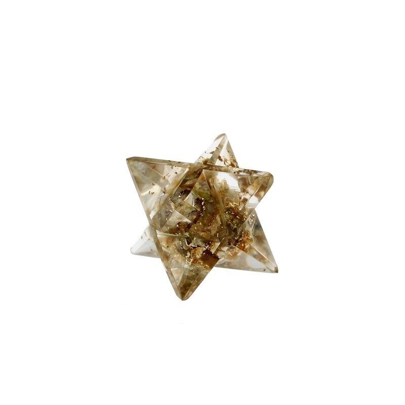 Merkaba Stars Orgonite Labradorite 2. 3 cm