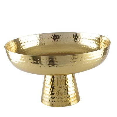 CUP ON FOOT GOLD HAMMERED D.30CM