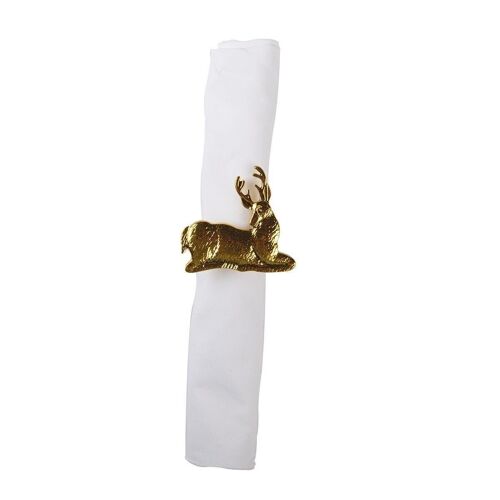 Lot de 4 ronds de serviette cerf