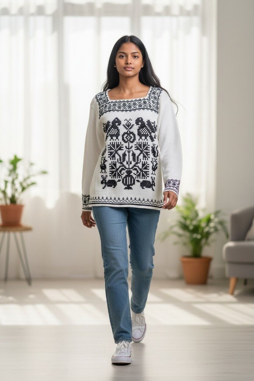 Mexikanisches handbesticktes Trikot