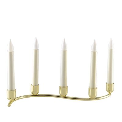 TORSADE CANDLESTICKS 5 LIGHTS GOLDEN FLAMBEAU CANDLES