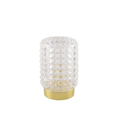 PORTACANDELE BOLLE CON PIEDINO ORO ALTEZZA 13CM - MIN 6 PZ