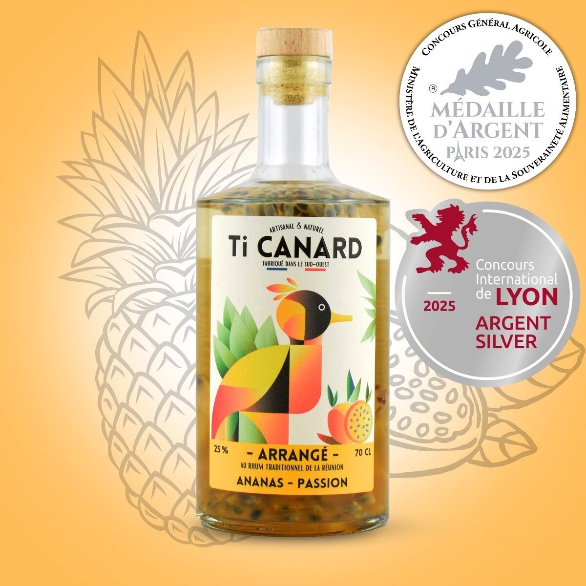 Ti CANARD - Rum mit Ananas-Passionsfrucht-Geschmack