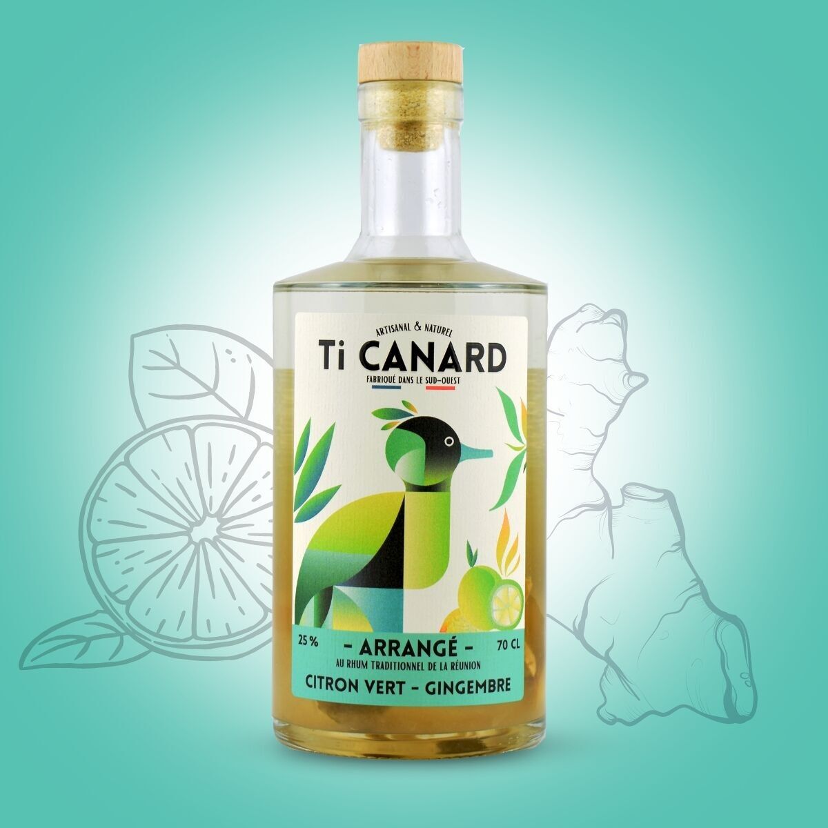 Ti CANARD - Rum mit Limetten- und Ingwergeschmack