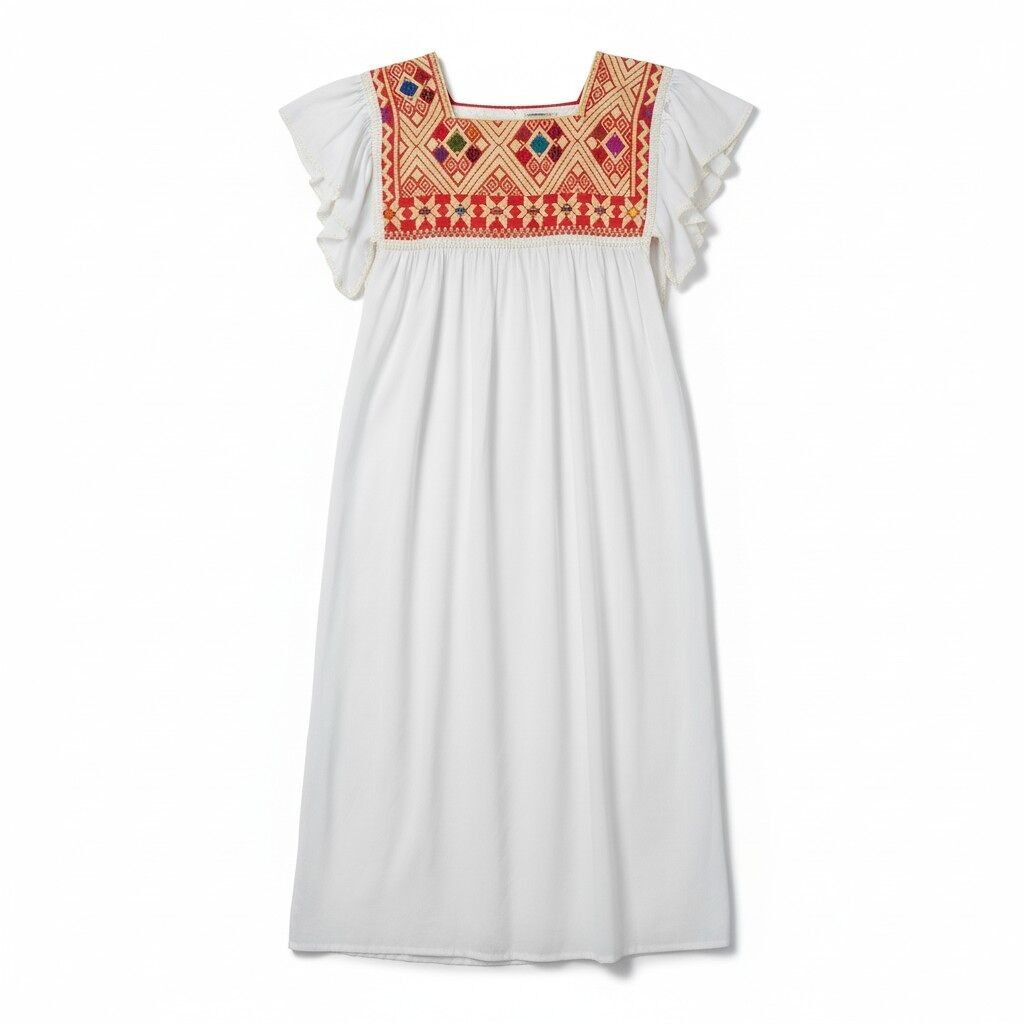 Robe de saint André avec un plastron confectionné sur un métier à tisser à sangle dorsale