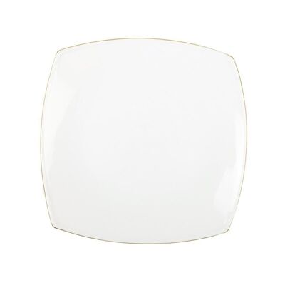 SQUARE GOLDEN EDGE DESSERT PLATE