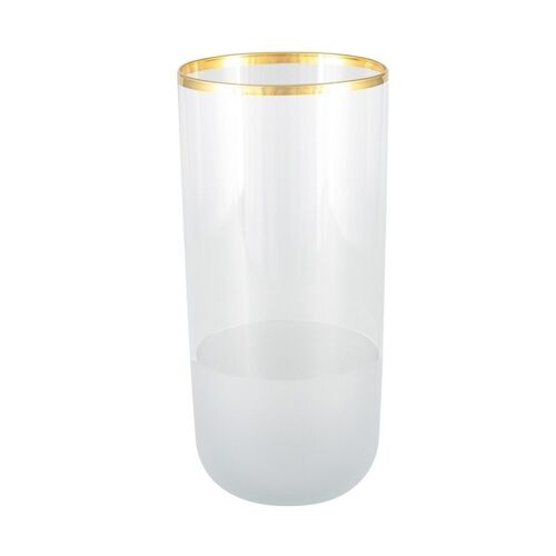 Lot de 6 verres a eau bord dore haut nish