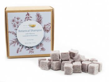 Cubes de shampooing botanique à l'hibiscus et à la lavande - pour cheveux secs, 40 g 2