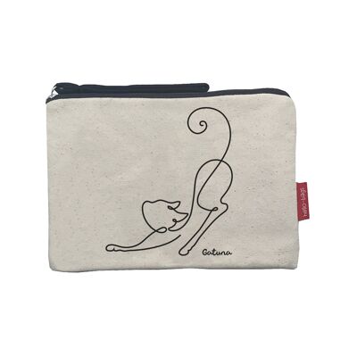 Toiletry Bag / Handbag, 100% Cotton, "Gatuna" model