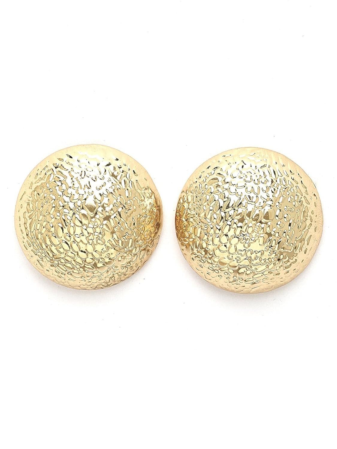 Stud Earrings – Fashion Jewelery – Gold Plated, Durable Finish – Single Pair