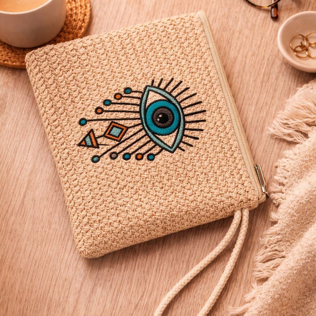 Protective eye straw pouch
