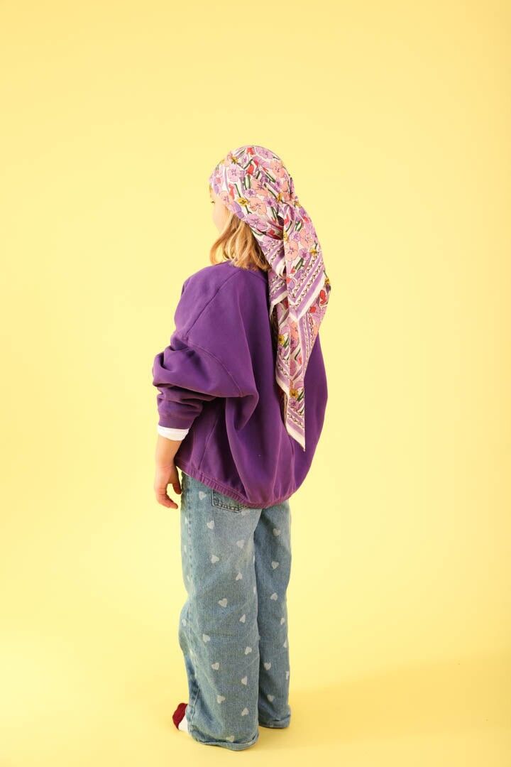 Fliederfarbener Schal für Erwachsene