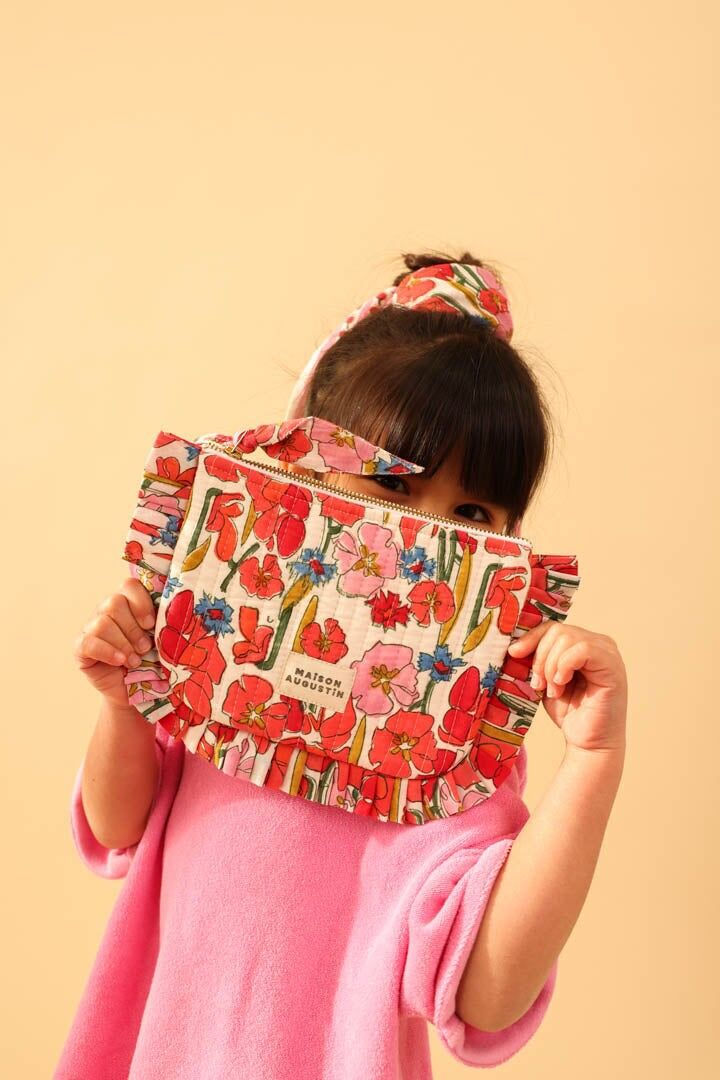 Small Pink Floral Pouch