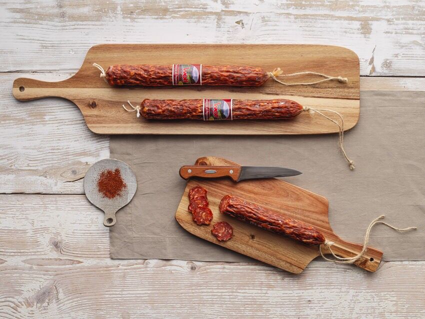 Charcuterie - Salame artisanal au piment - 0,45 kg - Wolf Sauris