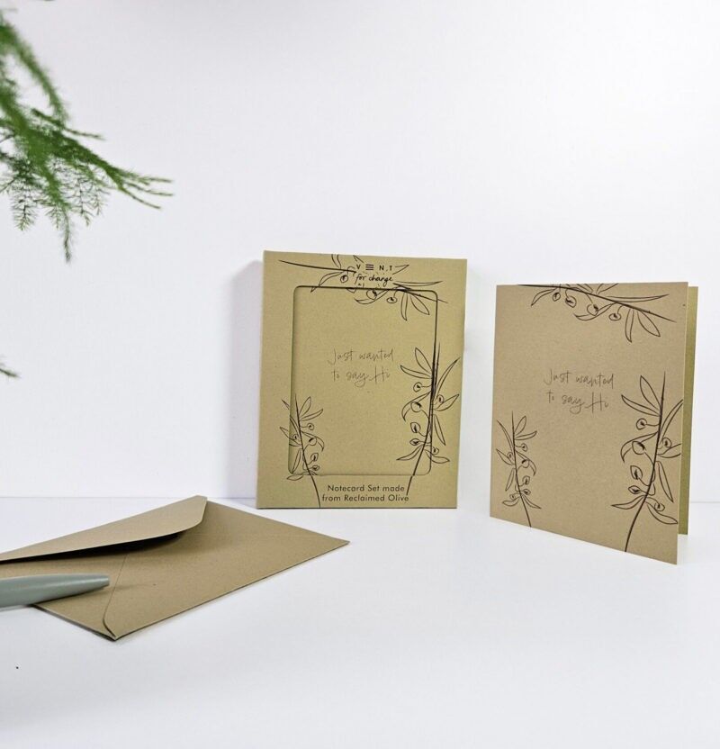 Notecard Set of 10 - Made from Olives