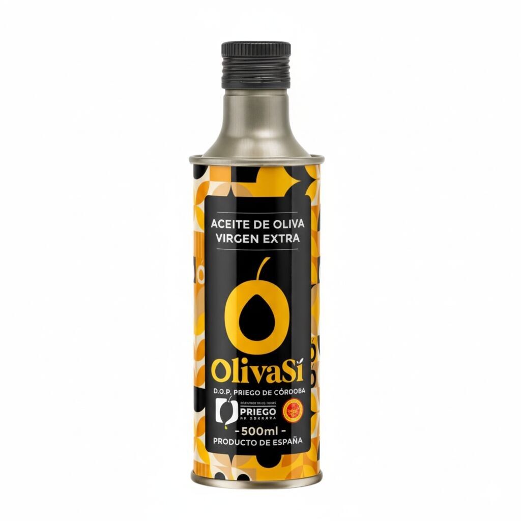 Huile d'olive extra vierge | Appellation d'origine Priego de Córdoba | Édition Dorée | Bidon de 500 ml | Mélange