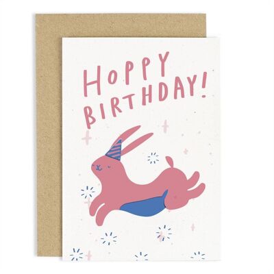 Hoppy Birthday Rabbit Card