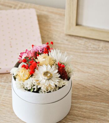 Boîte de fleurs séchées - Blanc 2