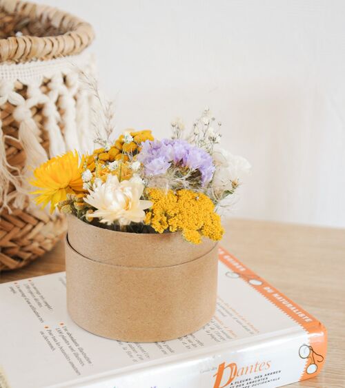 Boîte de fleurs séchées - Kraft