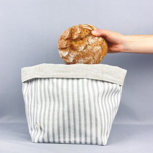 Bread Bag Silver Stripes