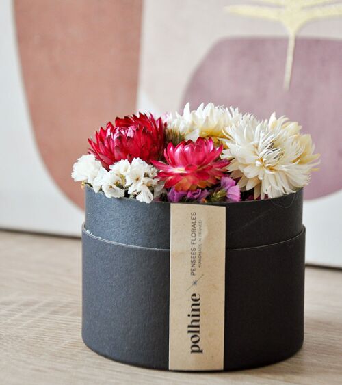 Boîte de fleurs séchées - Noir