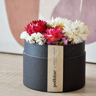 Schachtel mit getrockneten Blumen - Schwarz