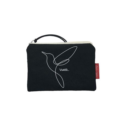 Purse / Wallet / Card Holder Bag, 100% Cotton, "Fly" model