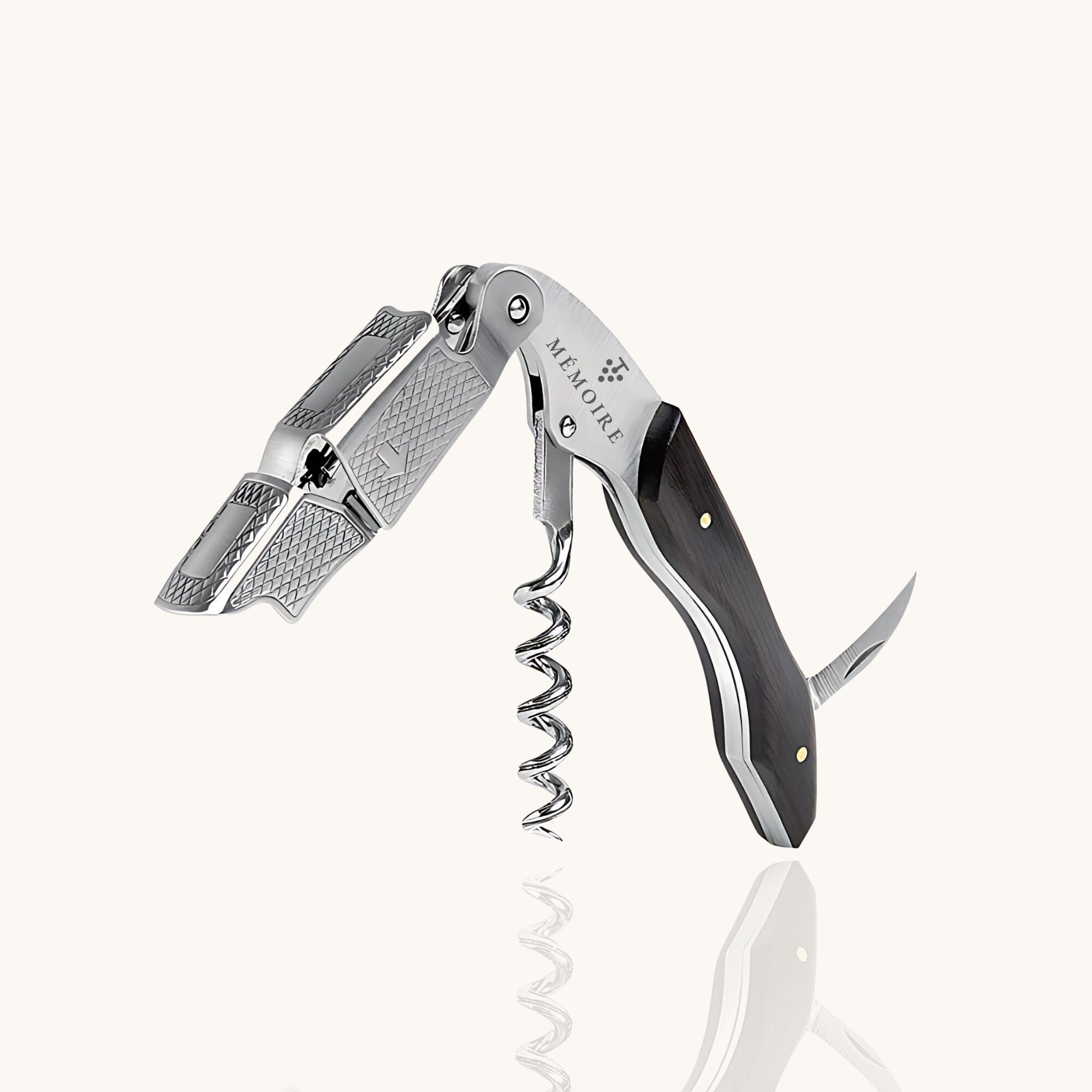 Couteau Sommelier - Wine opener made of black pakka wood