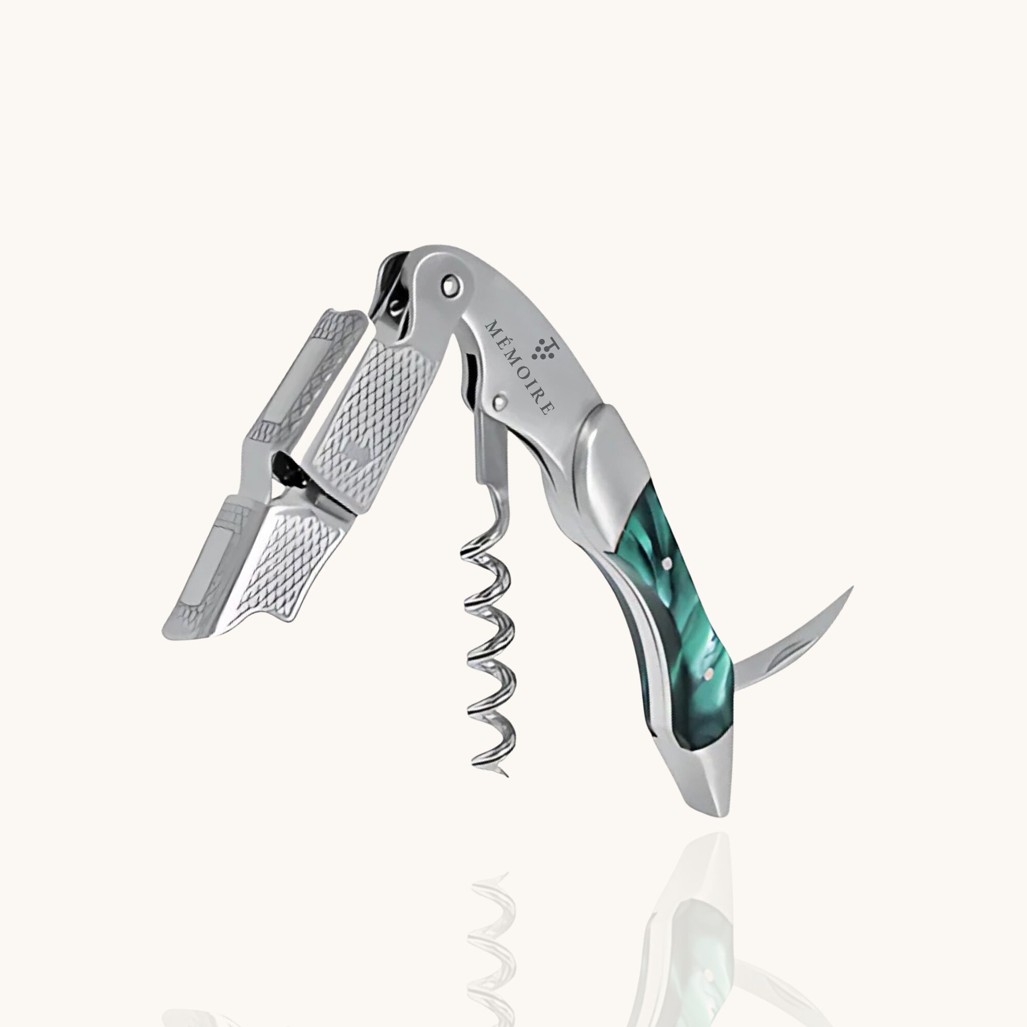 Couteau Sommelier Résine - Green & Stainless Steel