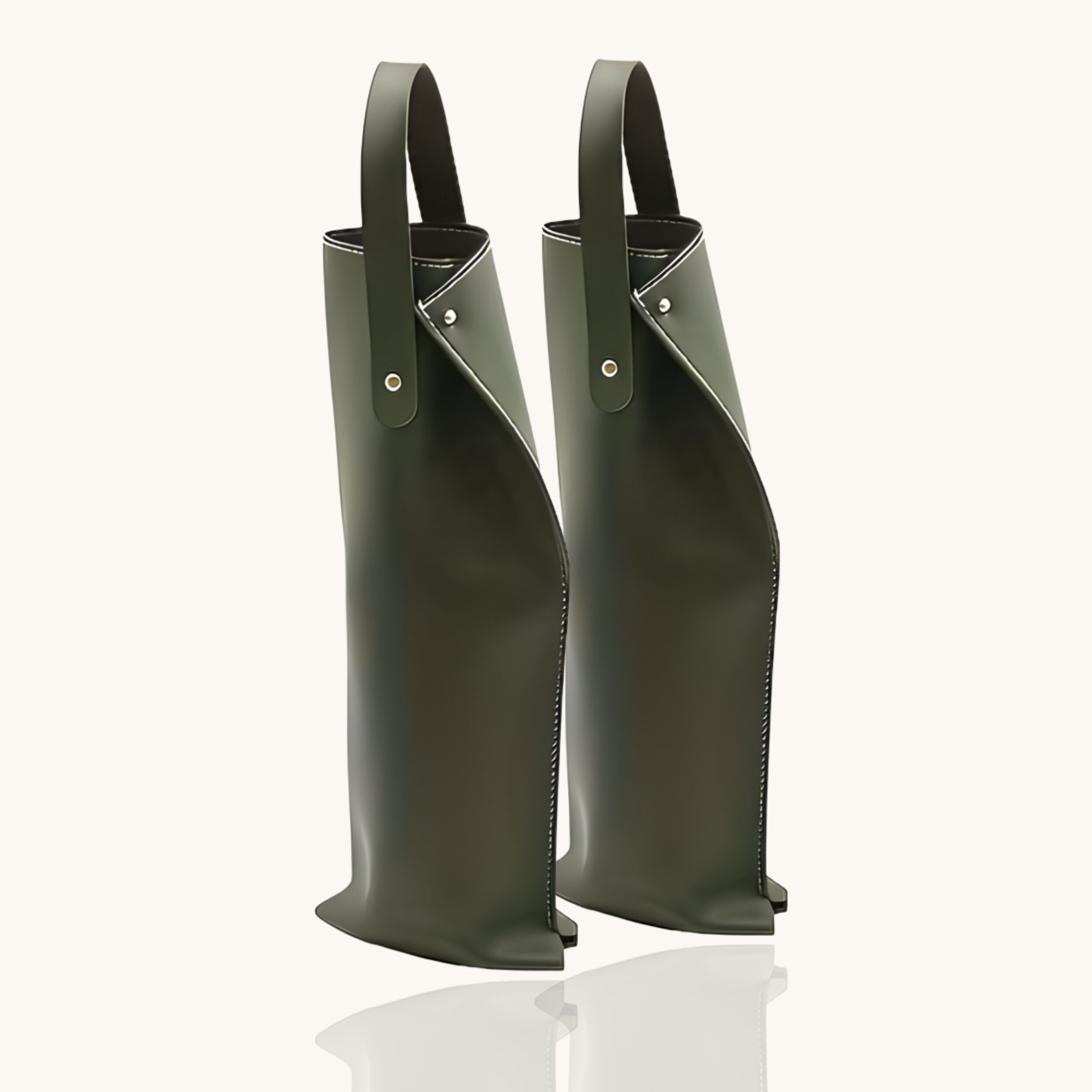 VinoPorta Wine Packaging - Olive Green (2 pcs)