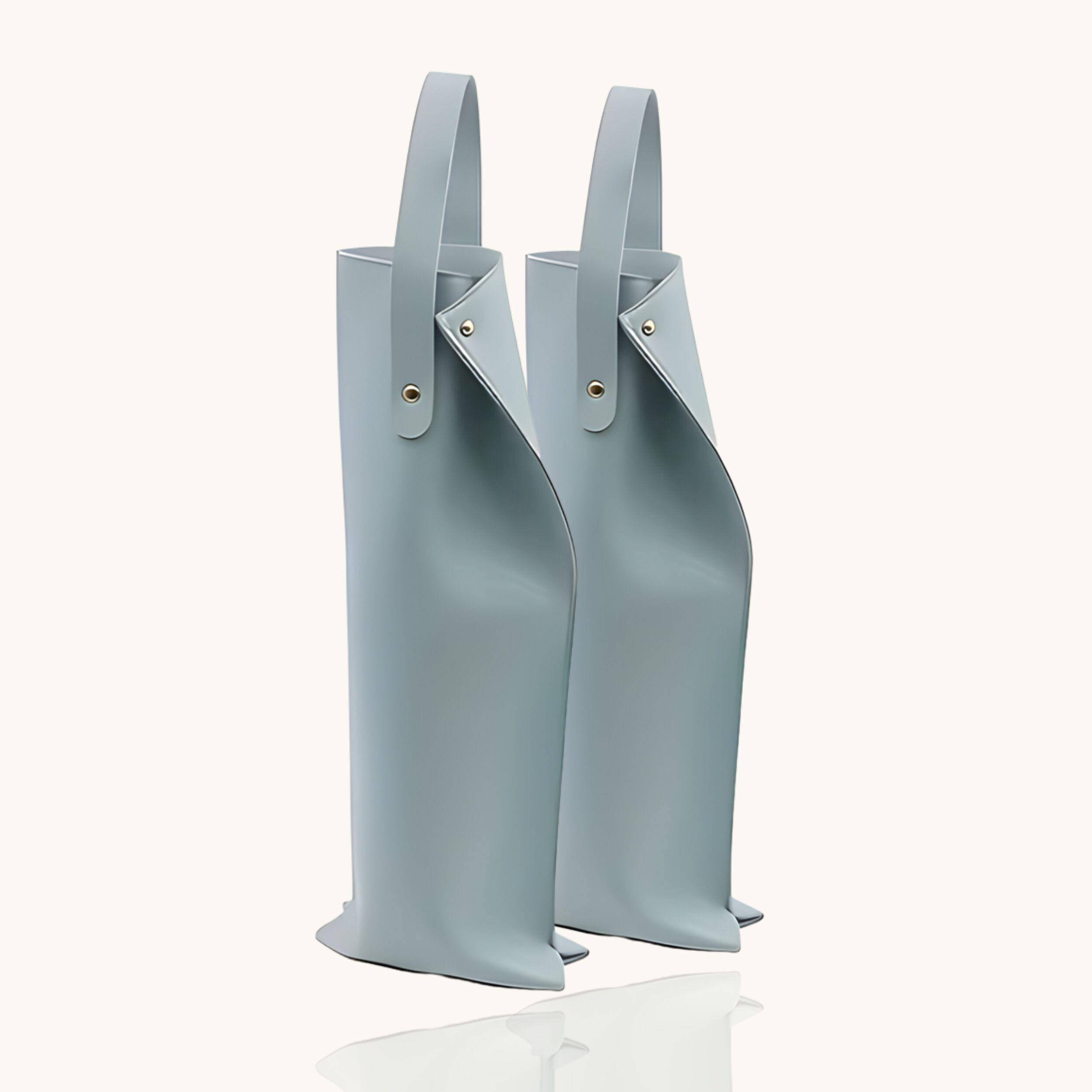 VinoPorta Weinverpackung - Taubenblau (2 Stück)