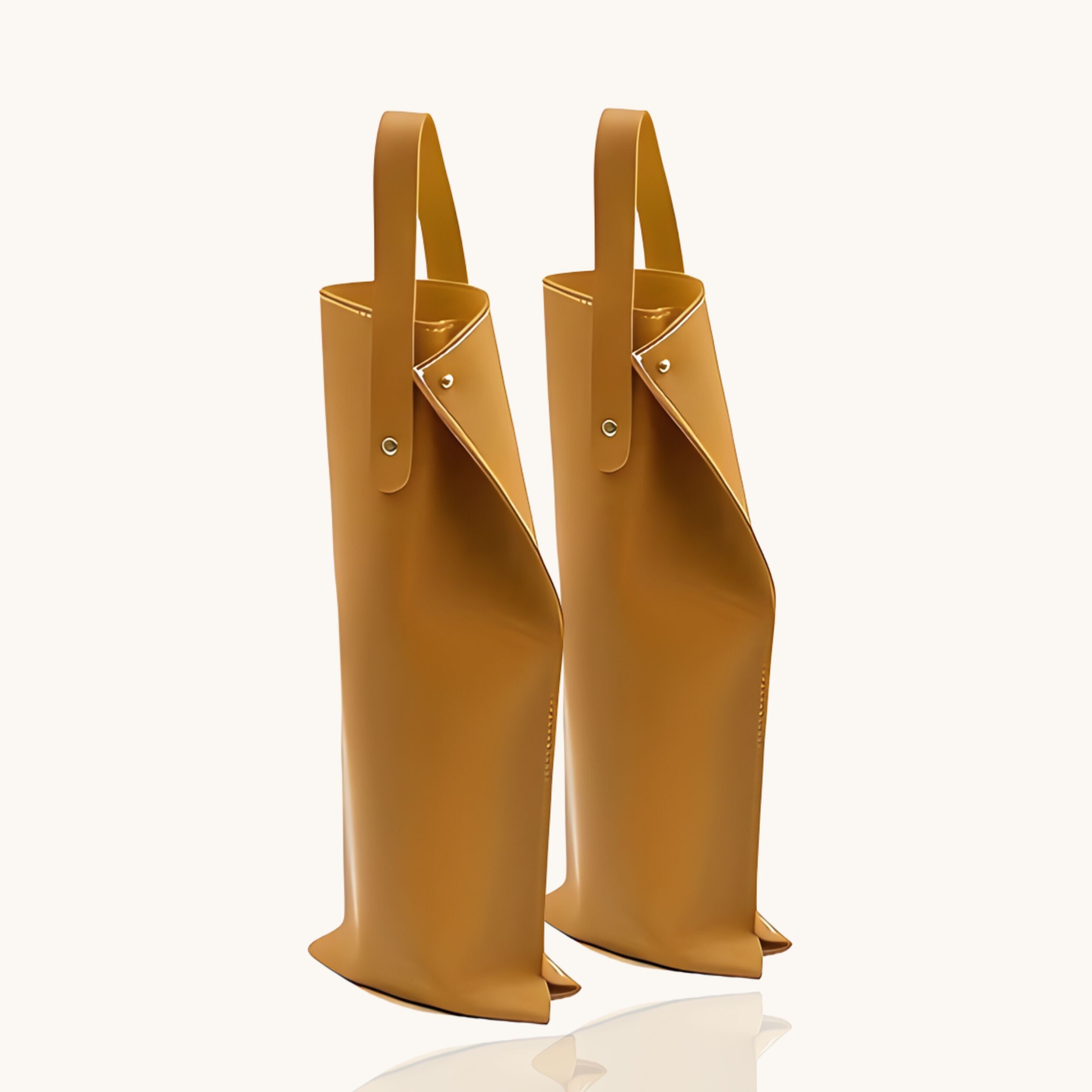 VinoPorta Weinverpackung - Ockergelb (2 Stück)