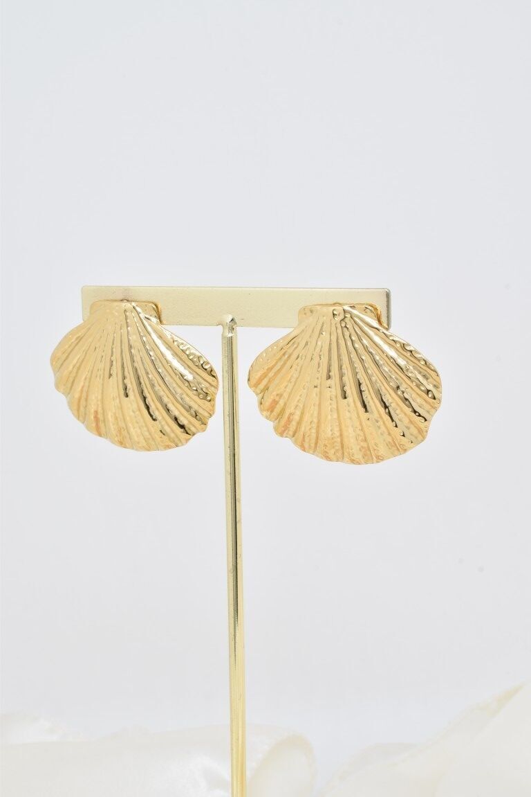 Ohrringe aus Edelstahl mit Muschelmotiv - BO100463OR