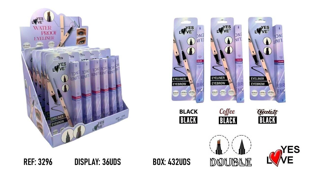 DOPPELSPITZEN-EYELINER UND MICROBLADING-AUGENBRAUENSTIFT