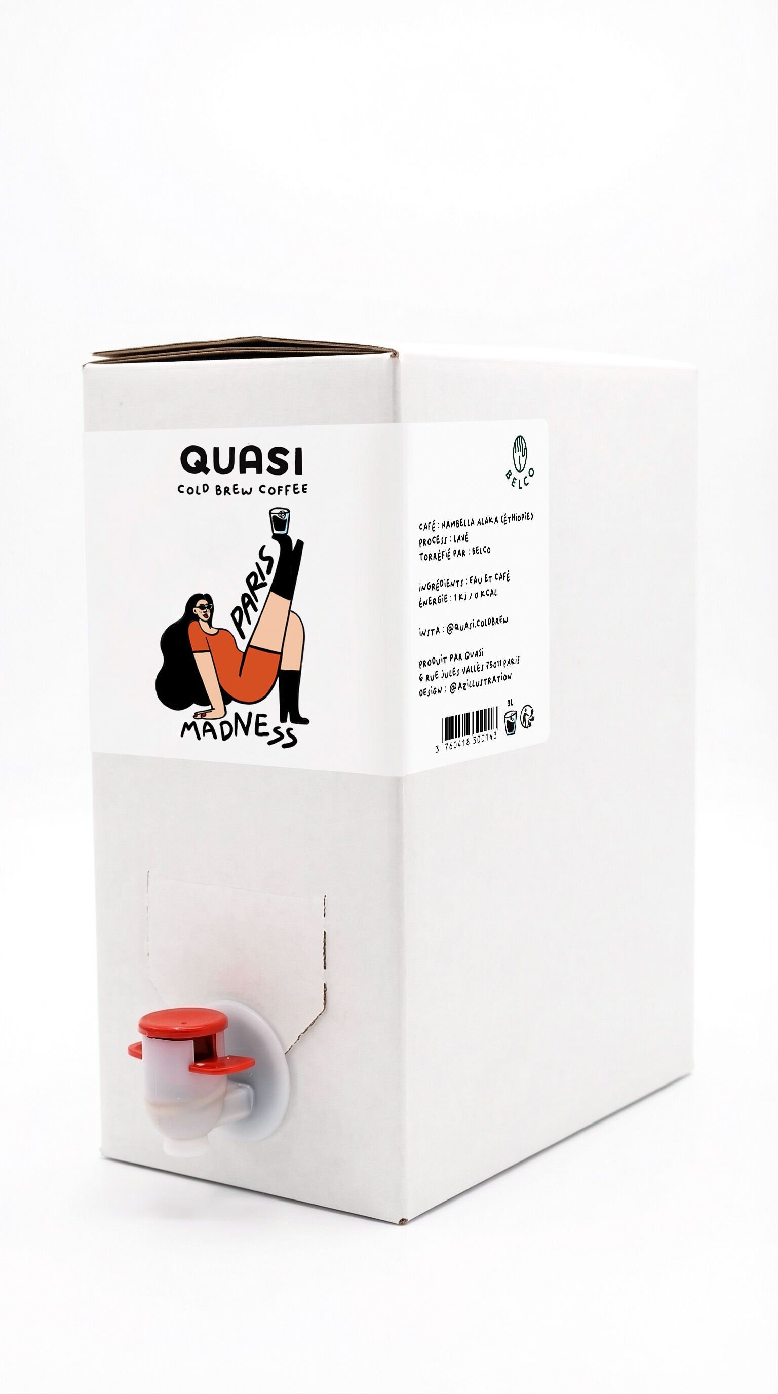 COLD BREW COFFEE - QUASI "Paris Madness" - Cubi 3L