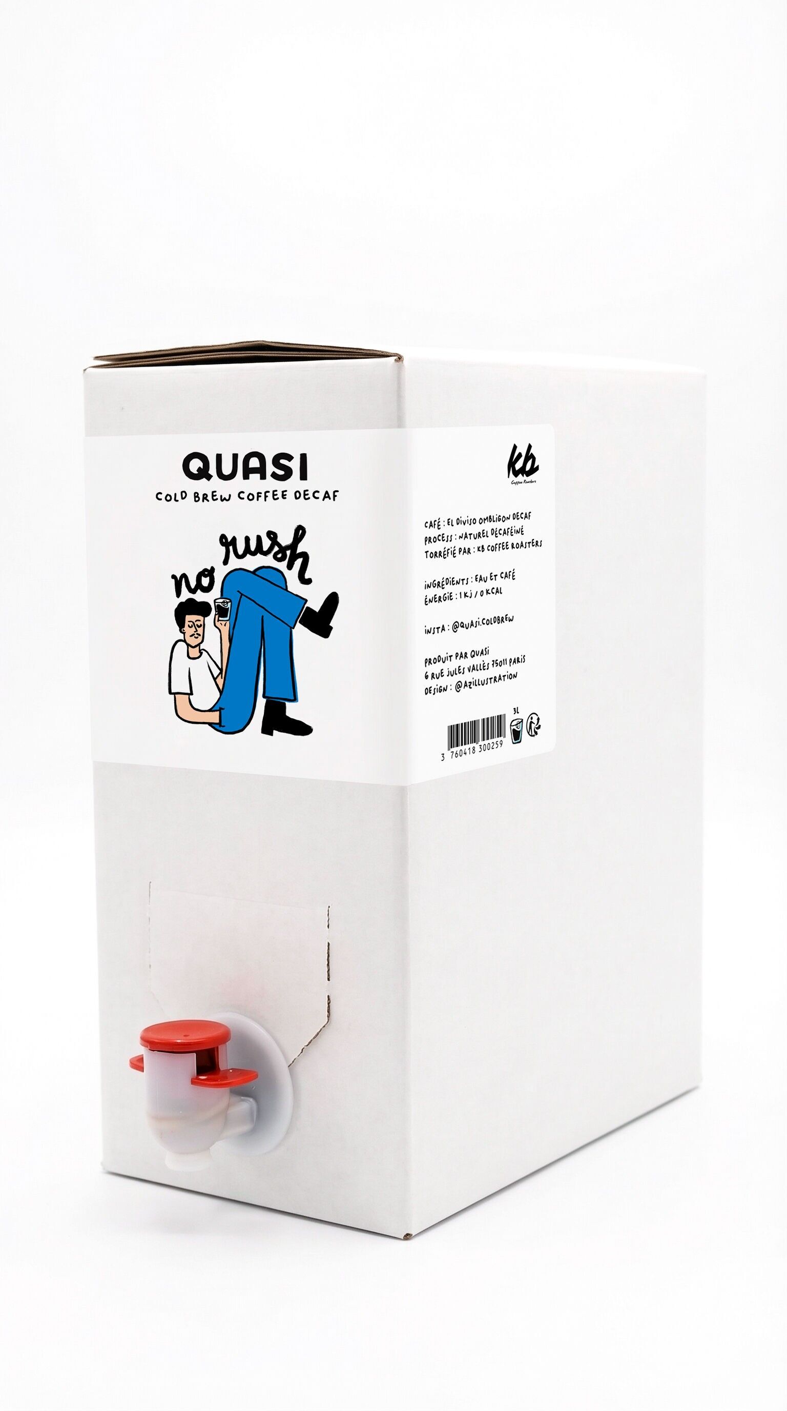 COLD BREW COFFEE - QUASI "No Rush" - Cubi 3L